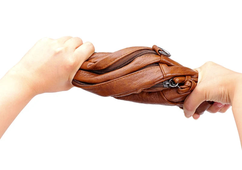 Vintage PU Leather Crossbody Bag – Small Shoulder Handbag