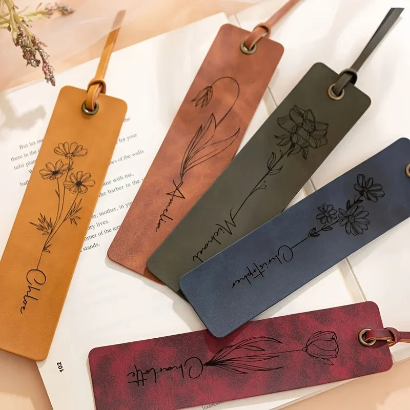 Personalized Leather Bookmark