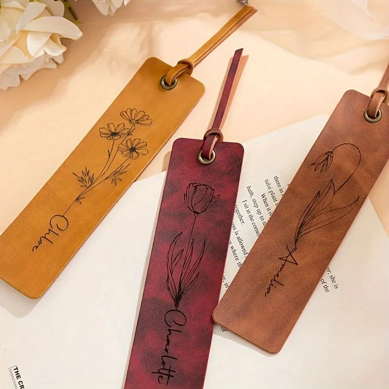 Personalized Leather Bookmark