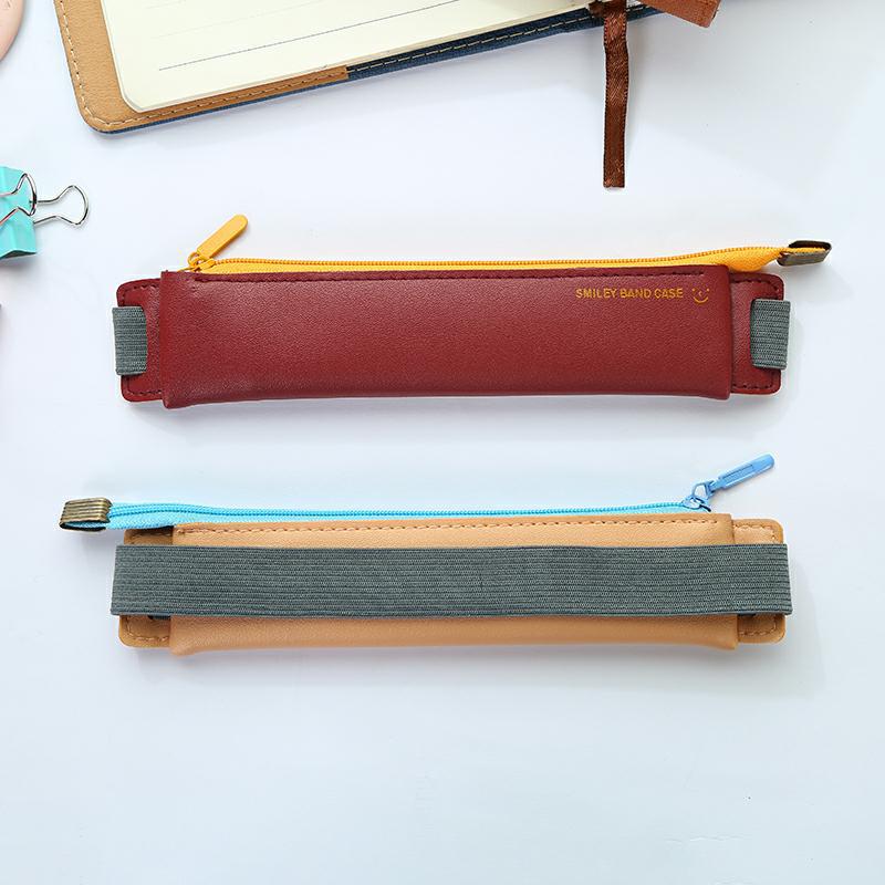 Leather Flexi book-pencil case