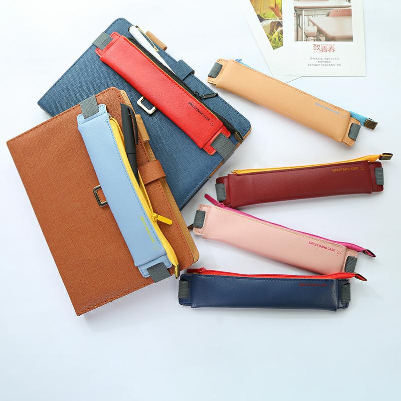 Leather Flexi book-pencil case