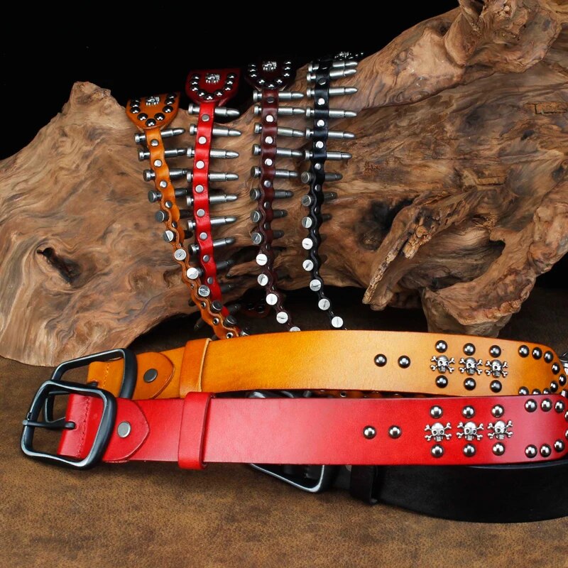 "Personality Statement: Leather Pin Buckle Belt for Jeans"