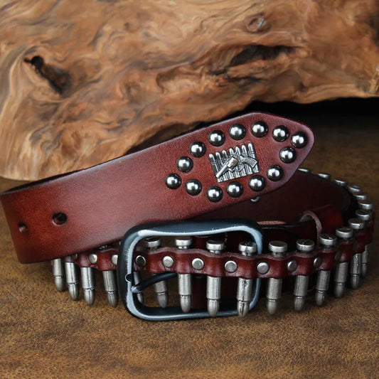 "Personality Statement: Leather Pin Buckle Belt for Jeans"