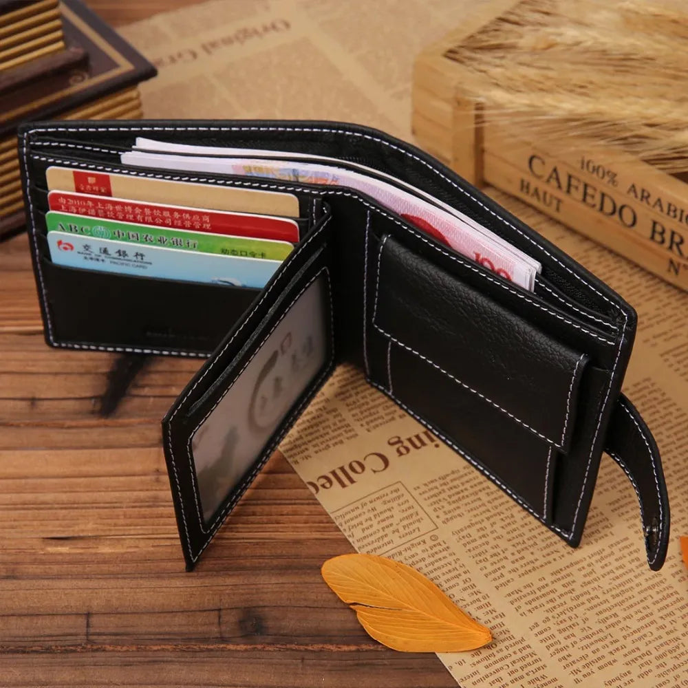 "High-Quality Cow Leather Wallet: Classic Zipper Purse Style"