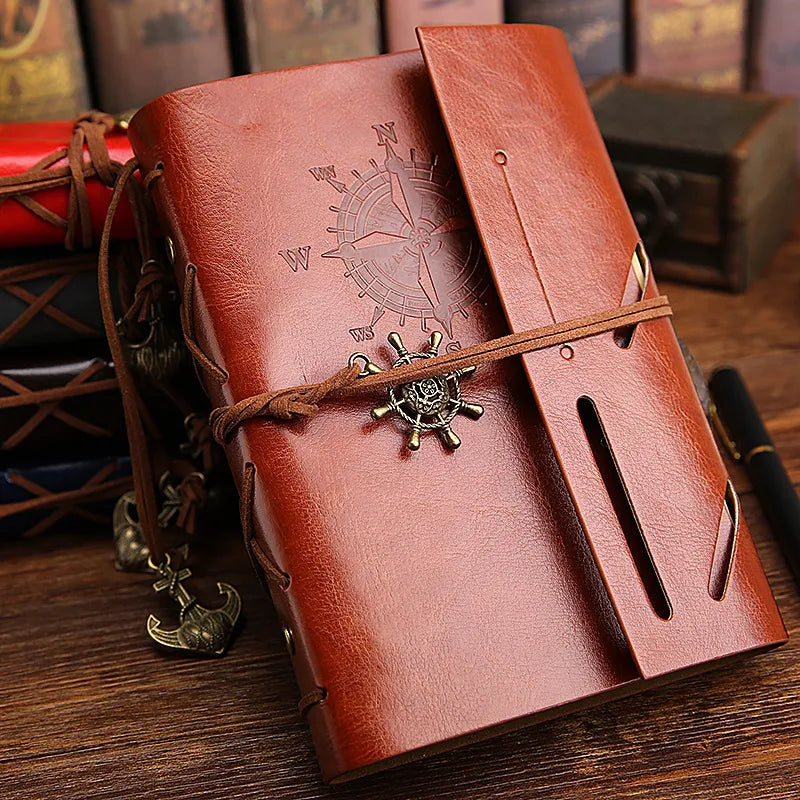 Vintage Handmade Pirate Spiral Notebook