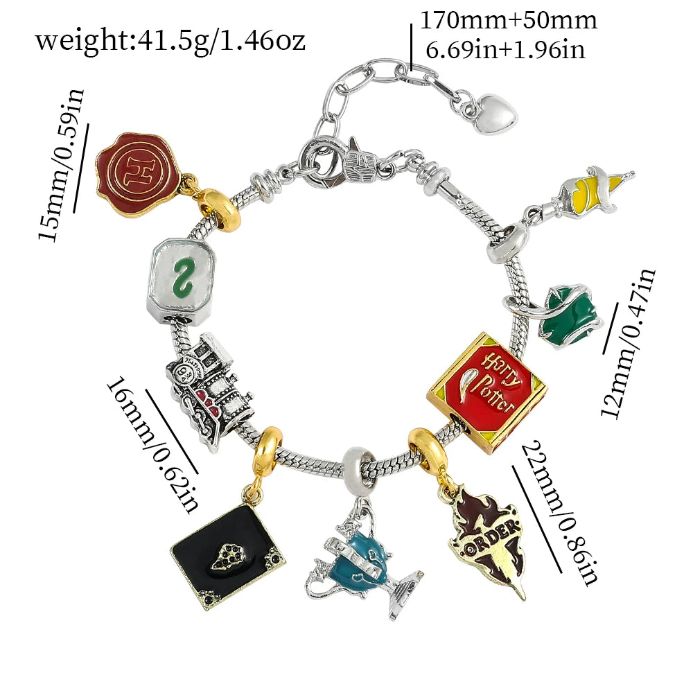 Harry Potter Christmas Charm Bracelet Hogwarts