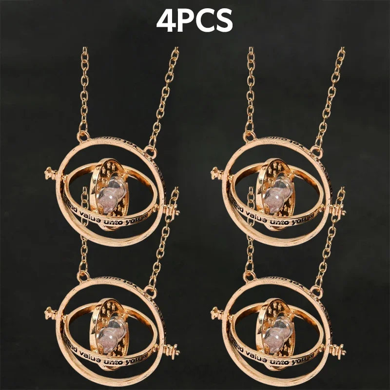 Harried Time Necklace Timer Hourglass 360 Rotatable