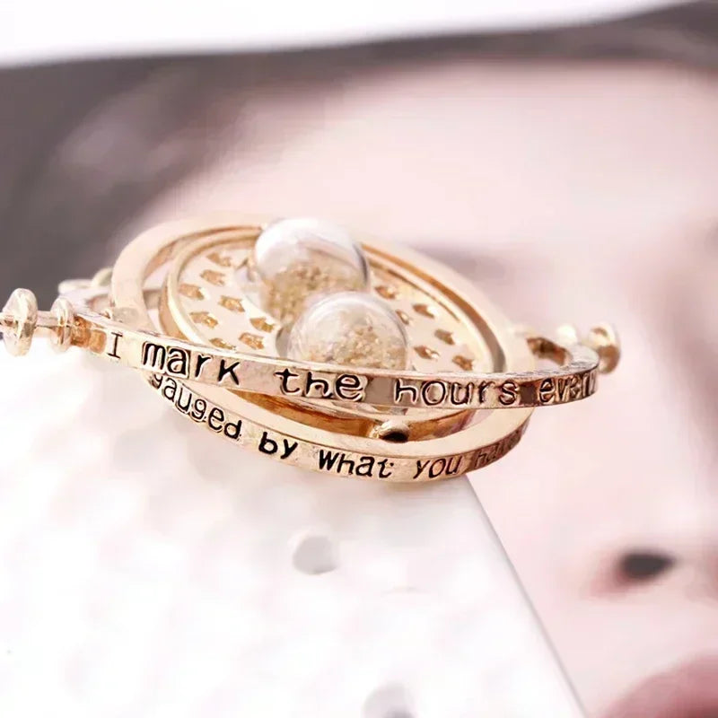 Harried Time Necklace Timer Hourglass 360 Rotatable