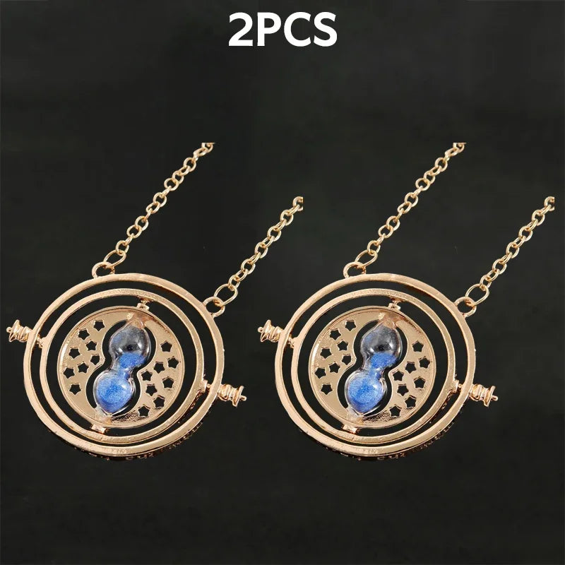 Harried Time Necklace Timer Hourglass 360 Rotatable