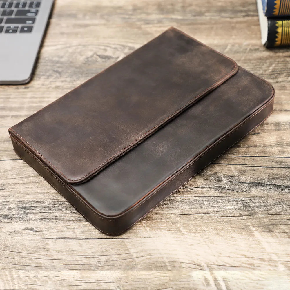 LuxLeather™ Removable Tray Fountain Pen Case - 12 Slot