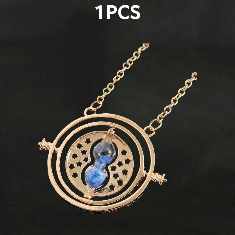 Harried Time Necklace Timer Hourglass 360 Rotatable