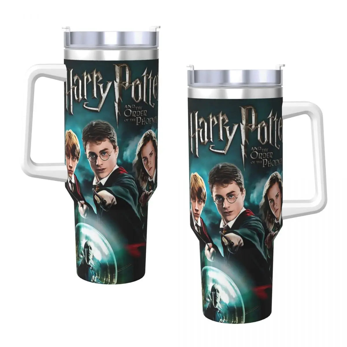 "Harry Potter Stainless Steel Tumbler with Straw & Lid"