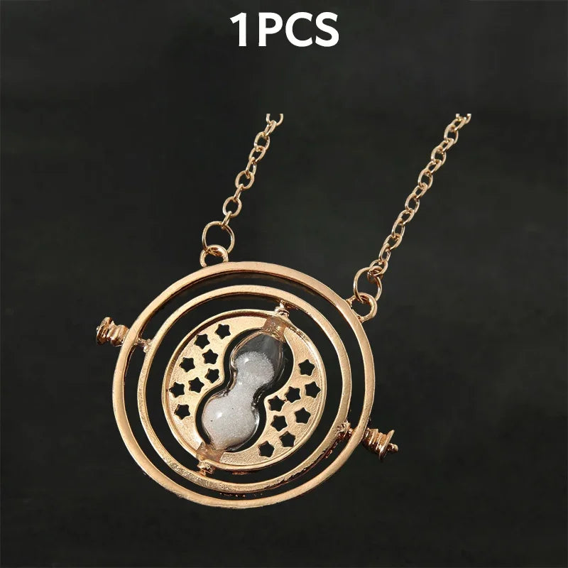 Harried Time Necklace Timer Hourglass 360 Rotatable