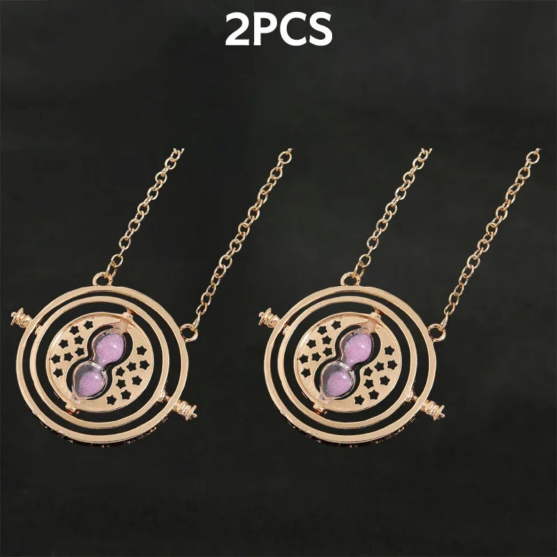 Harried Time Necklace Timer Hourglass 360 Rotatable