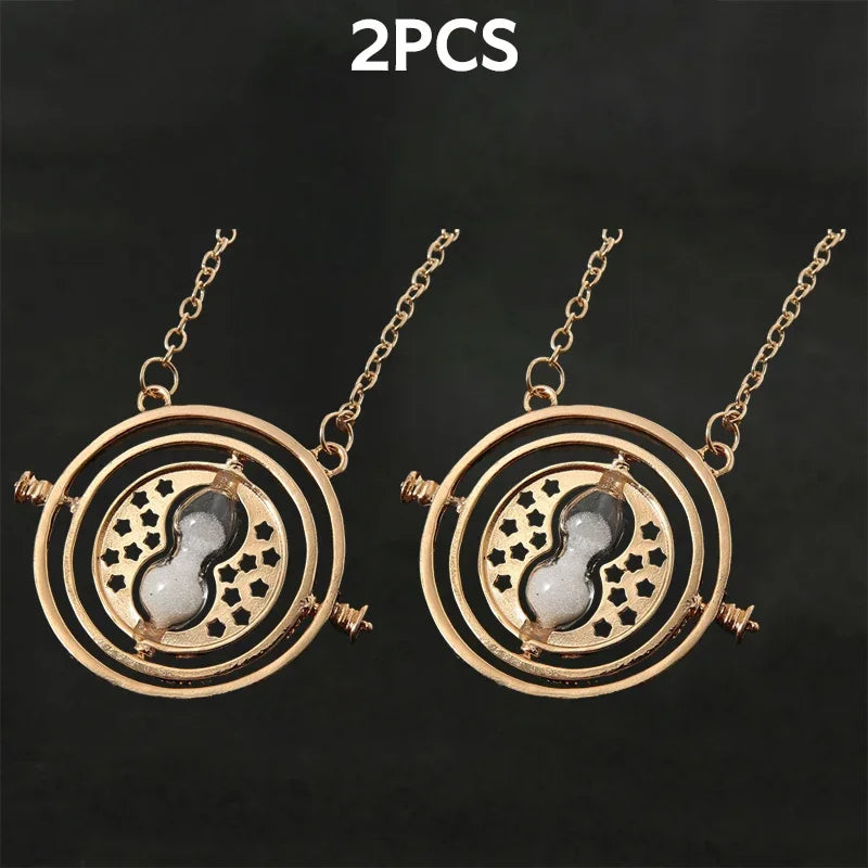 Harried Time Necklace Timer Hourglass 360 Rotatable