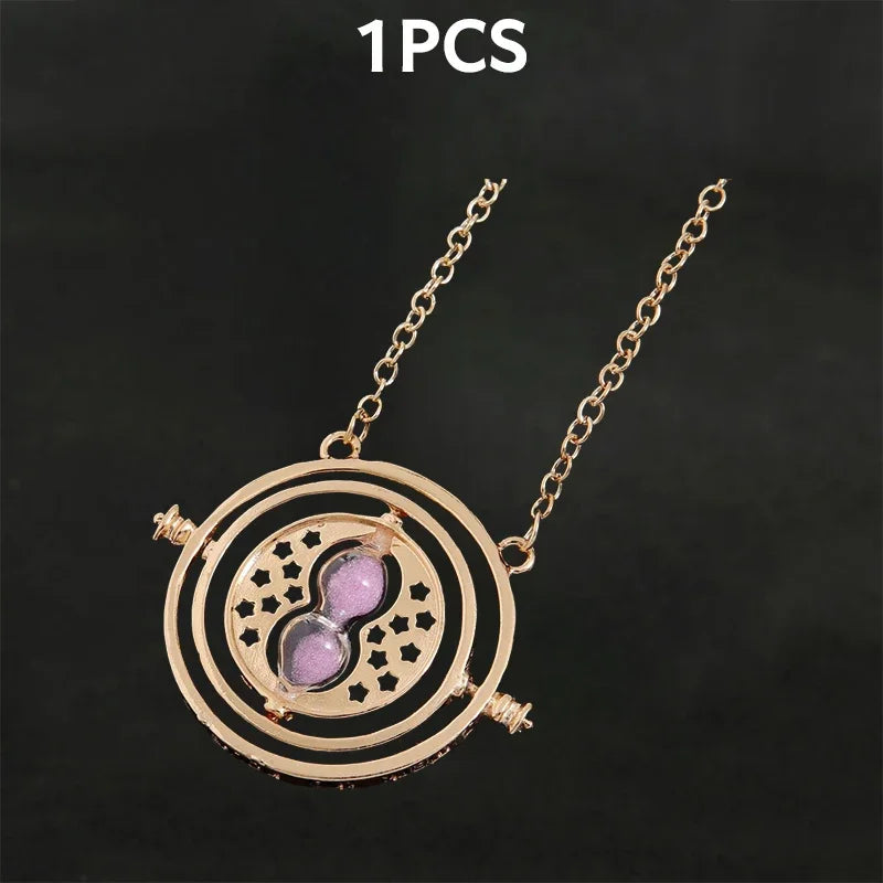 Harried Time Necklace Timer Hourglass 360 Rotatable