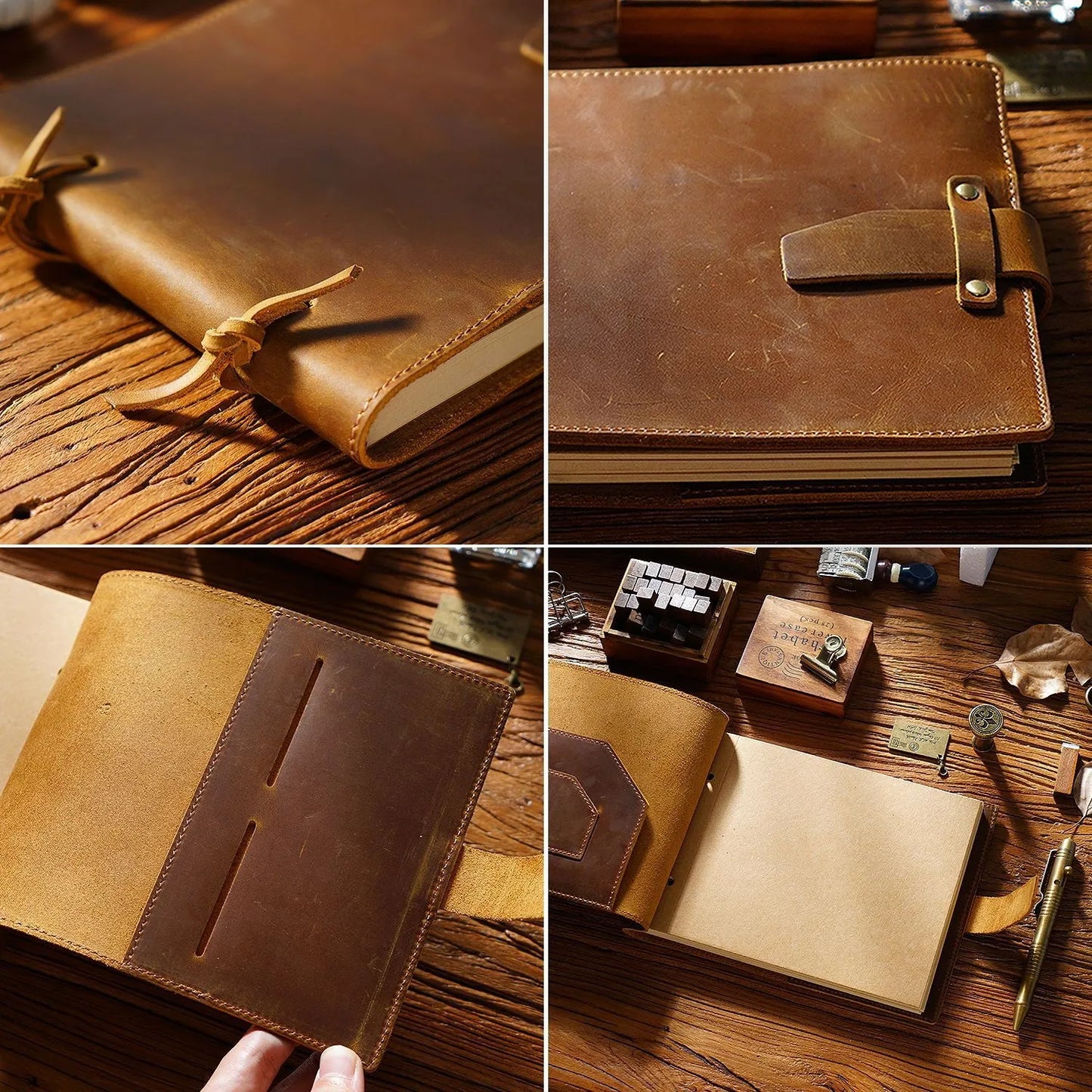 Vintage Handmade Leather Sketchbook