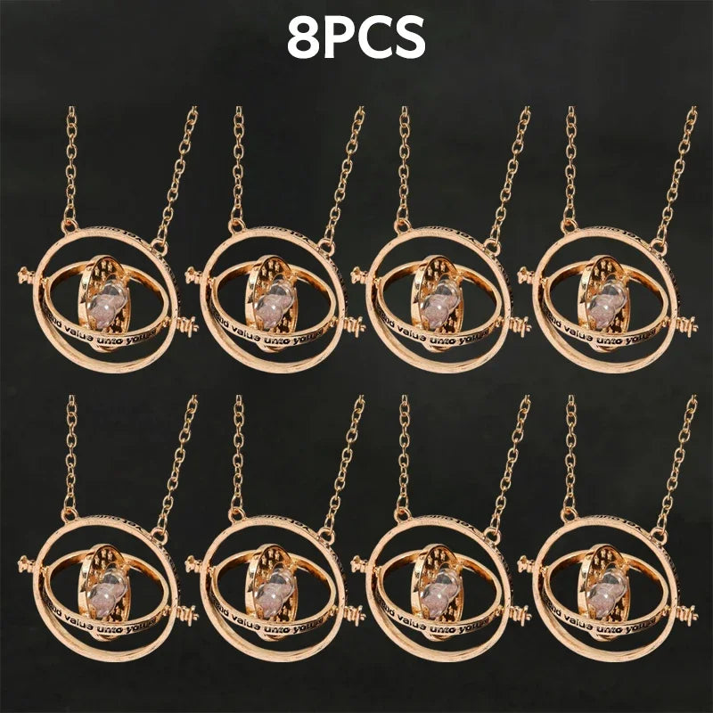 Harried Time Necklace Timer Hourglass 360 Rotatable