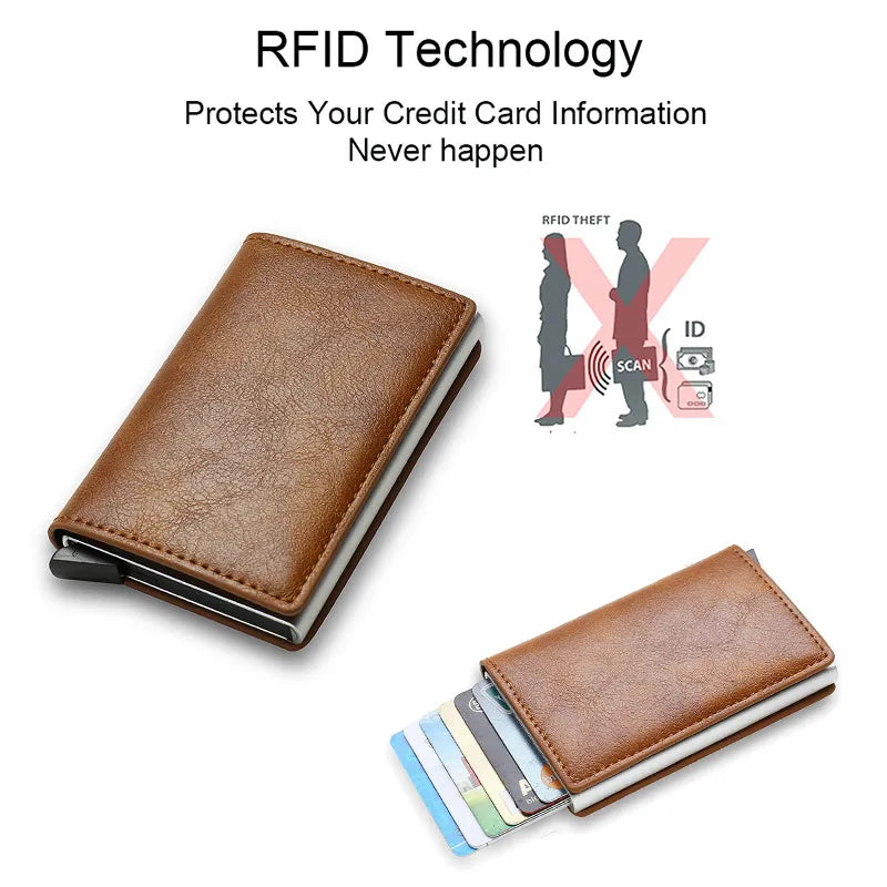 "RFID-Protected Carbon Fiber Trifold Wallet for Men"