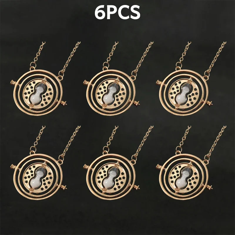 Harried Time Necklace Timer Hourglass 360 Rotatable