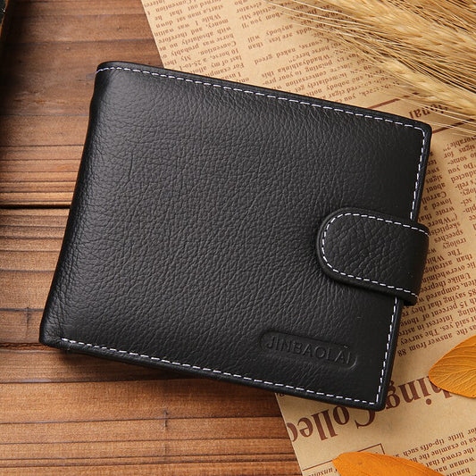 "High-Quality Cow Leather Wallet: Classic Zipper Purse Style"