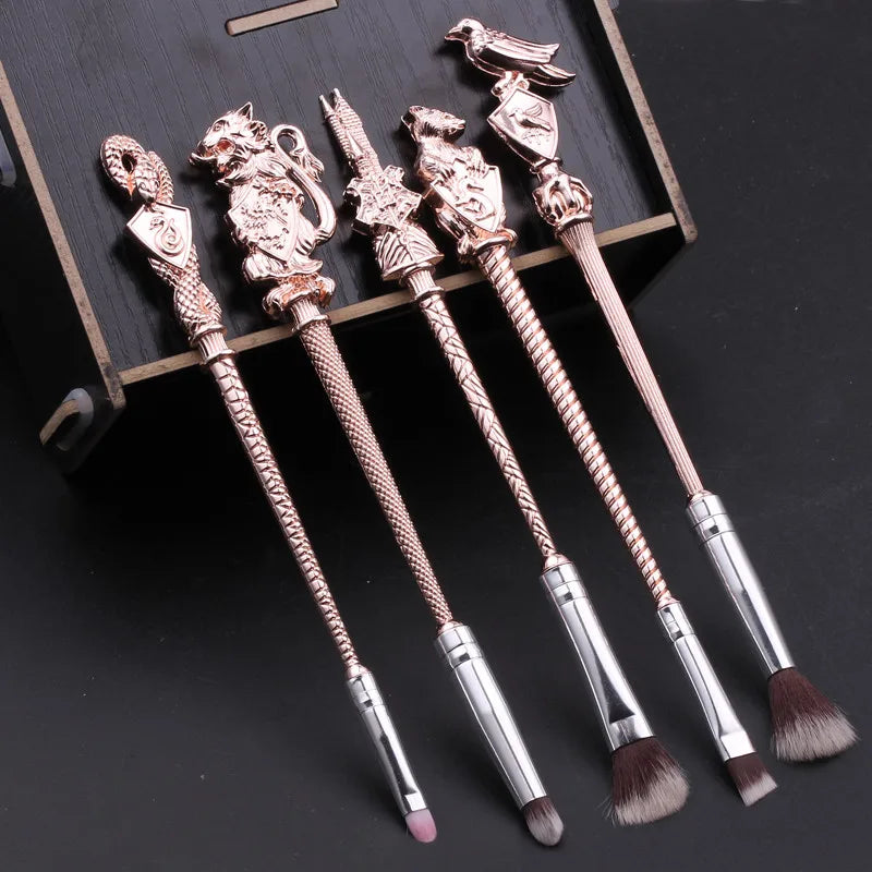 Limited Edition Hogwarts Harry Potter Makeup Brushes Set In Metal