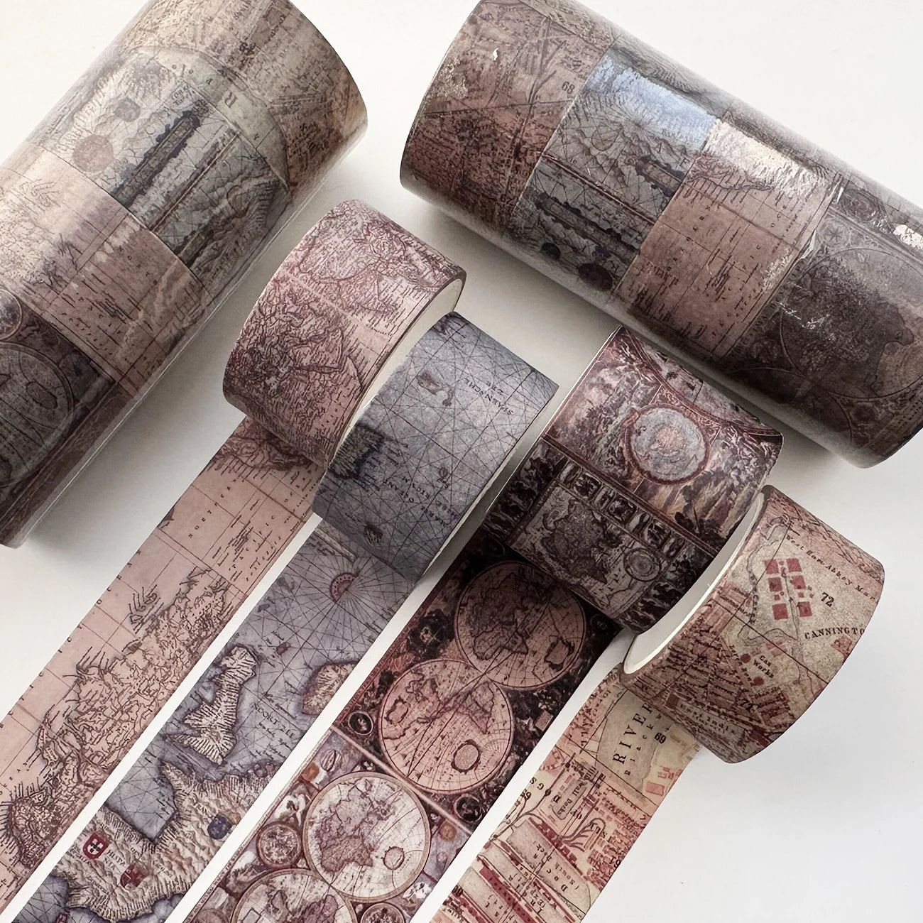 Vintage Washi Tape Set for Scrapbooking and Journaling