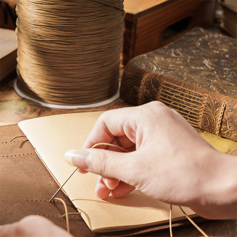 Embossed Vintage Leather-Bound Sketchbook